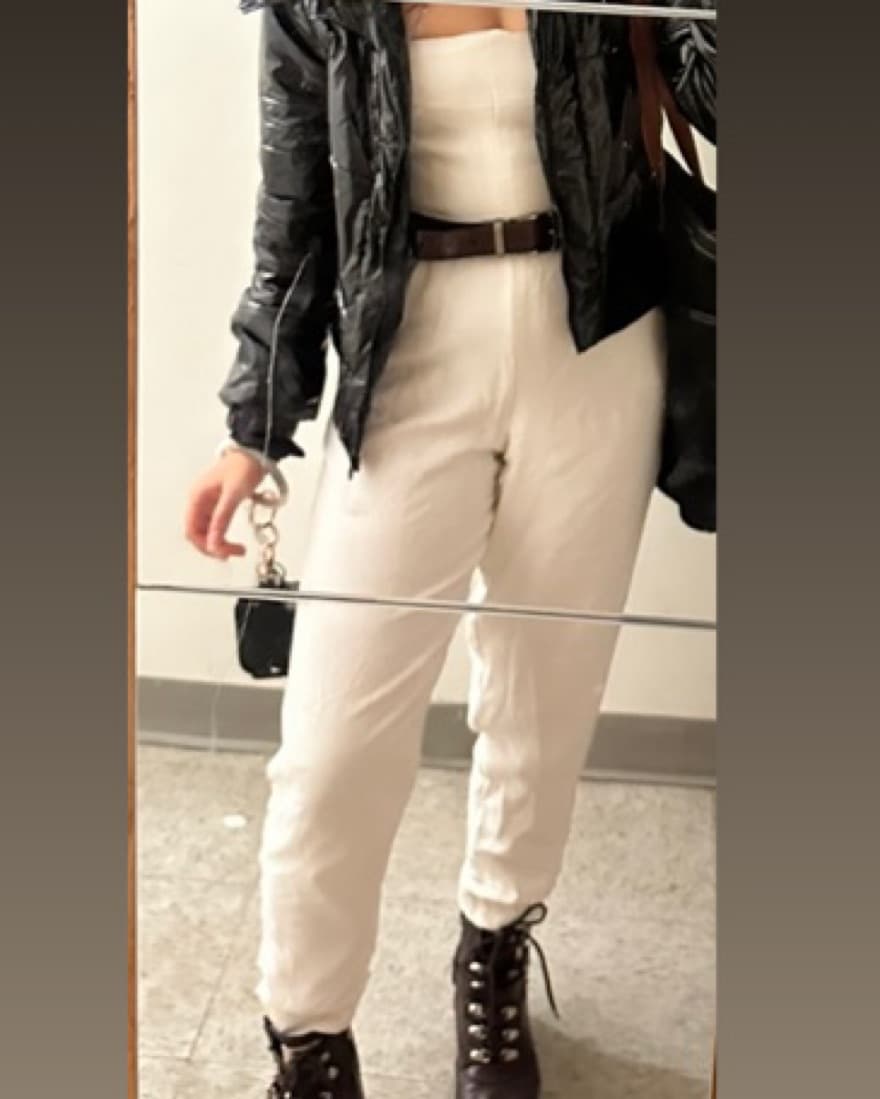 White Jumpsuit  Strapless - Image 2