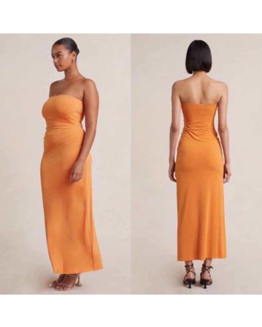 Bec + Bridge Myla Orange Strapless Dress - Image 3