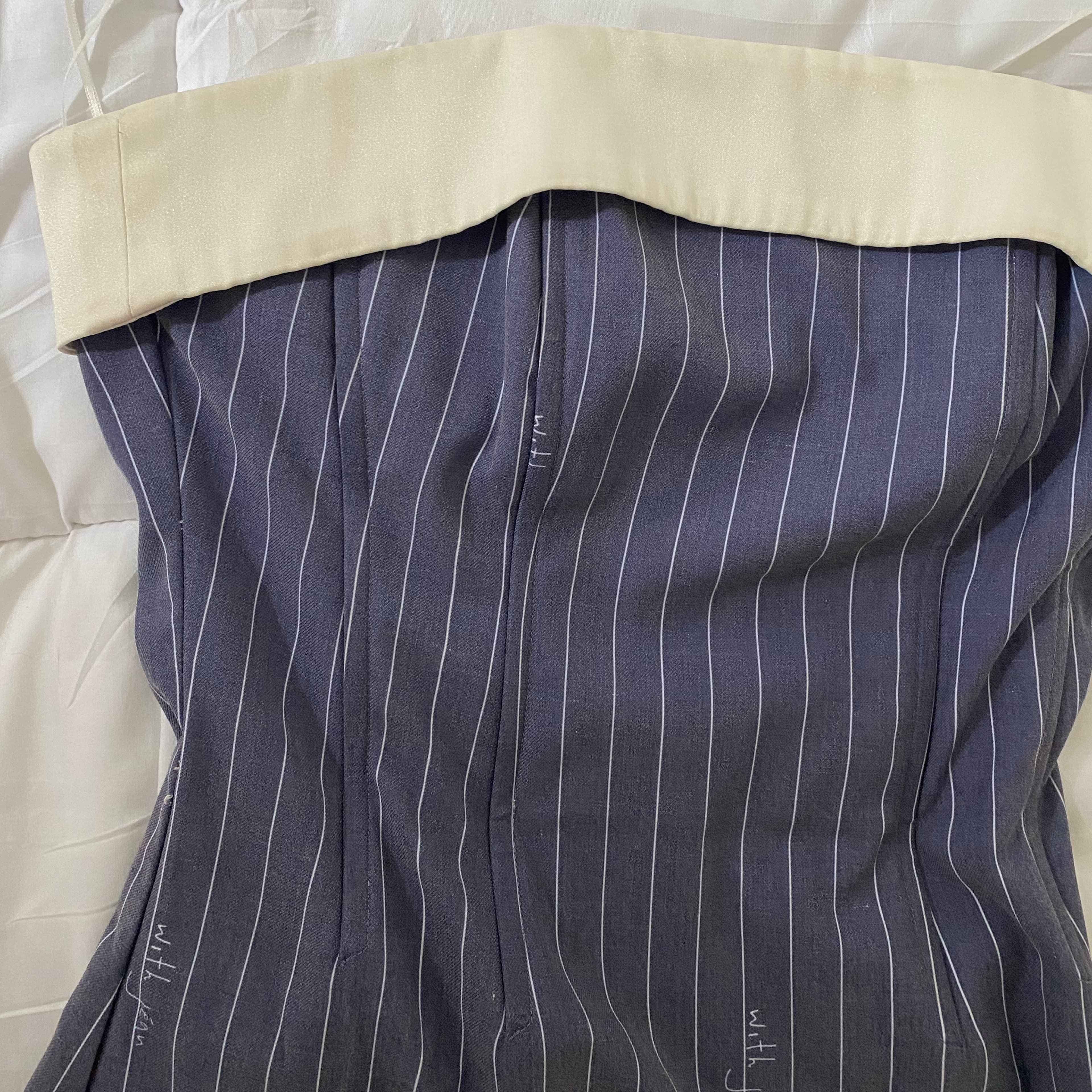 With Jean Pinstripe Mini Drras - Image 3