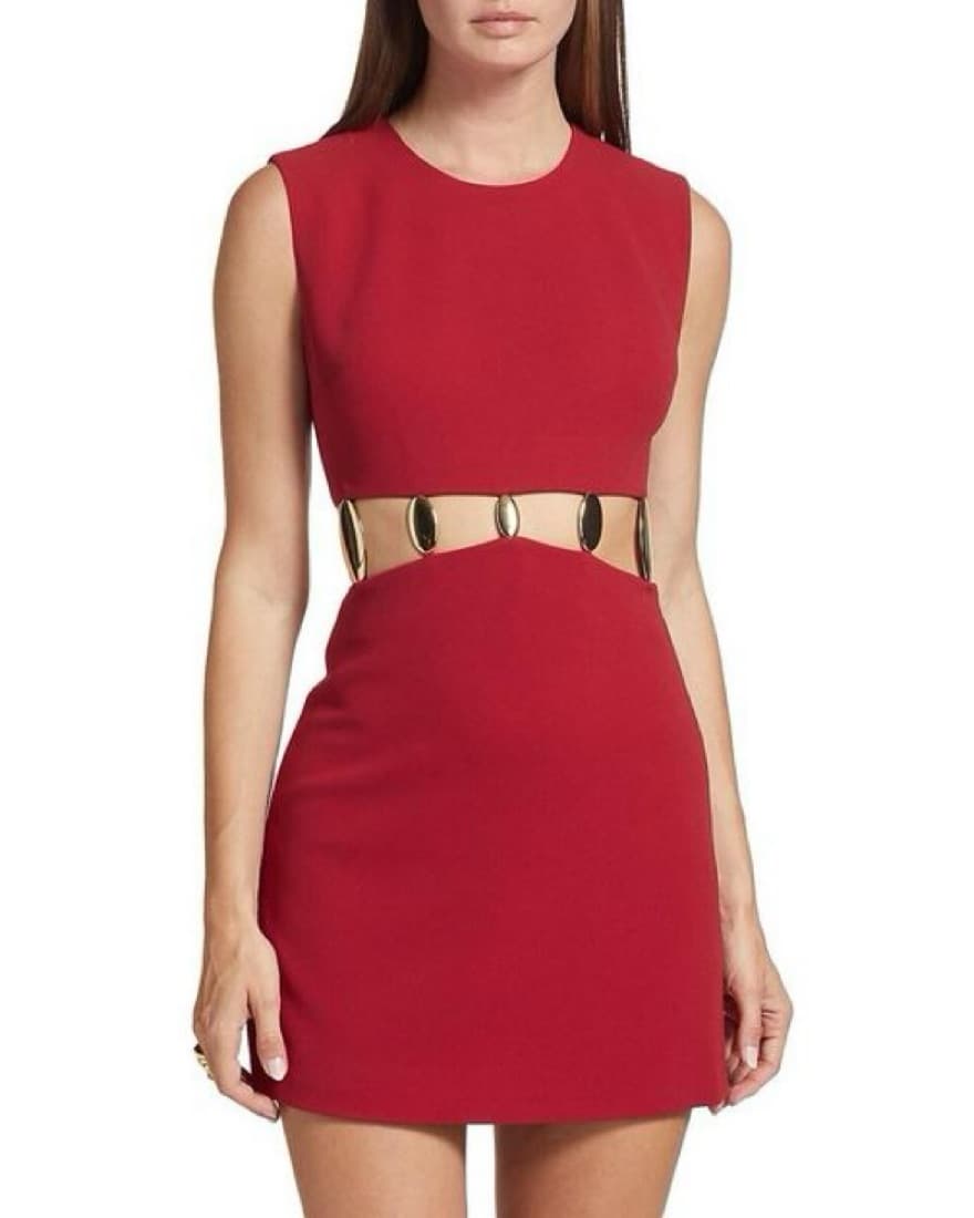 Jonathan Simkhai Women's Red Dory Cutout - Image 3