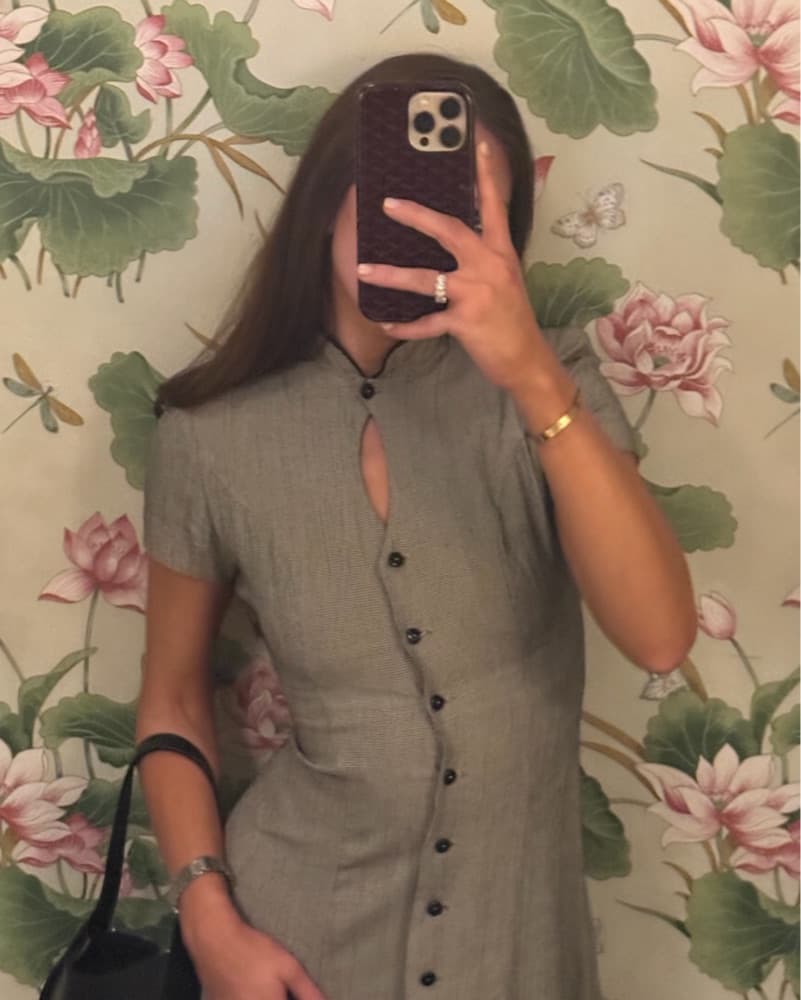 Vintage Buttoned Midi Dress - Image 3