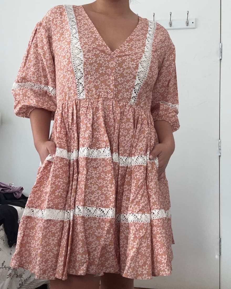 NWT Maje Floral & Crochet A-Line Mini - Image 2