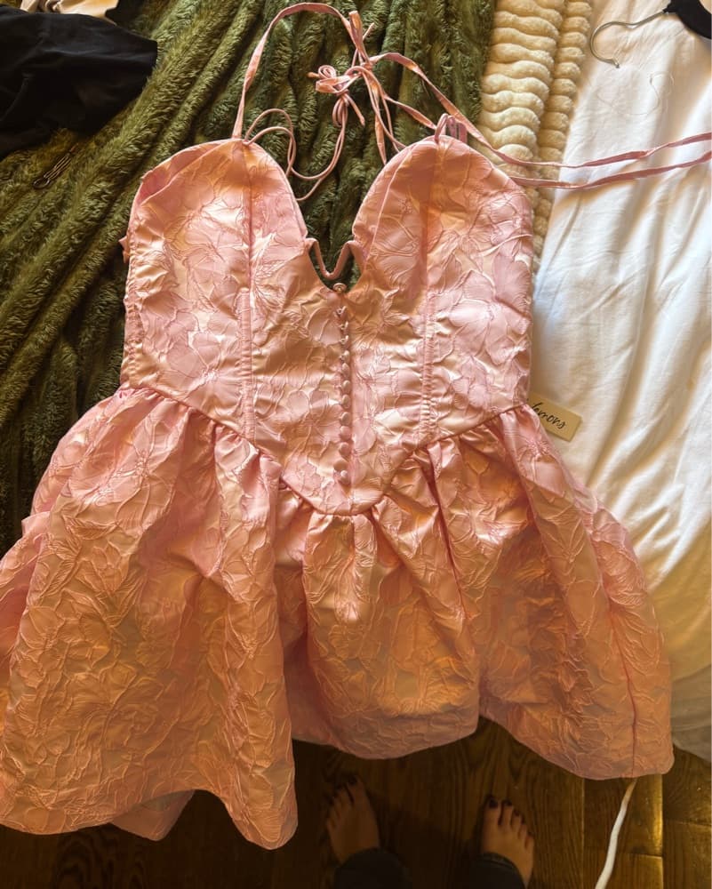 For Love & Lemons Faith Pink Mini Dress - Image 2