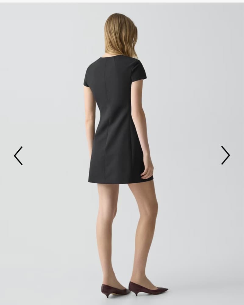 Theory Black Zip Work Dress - Image 3