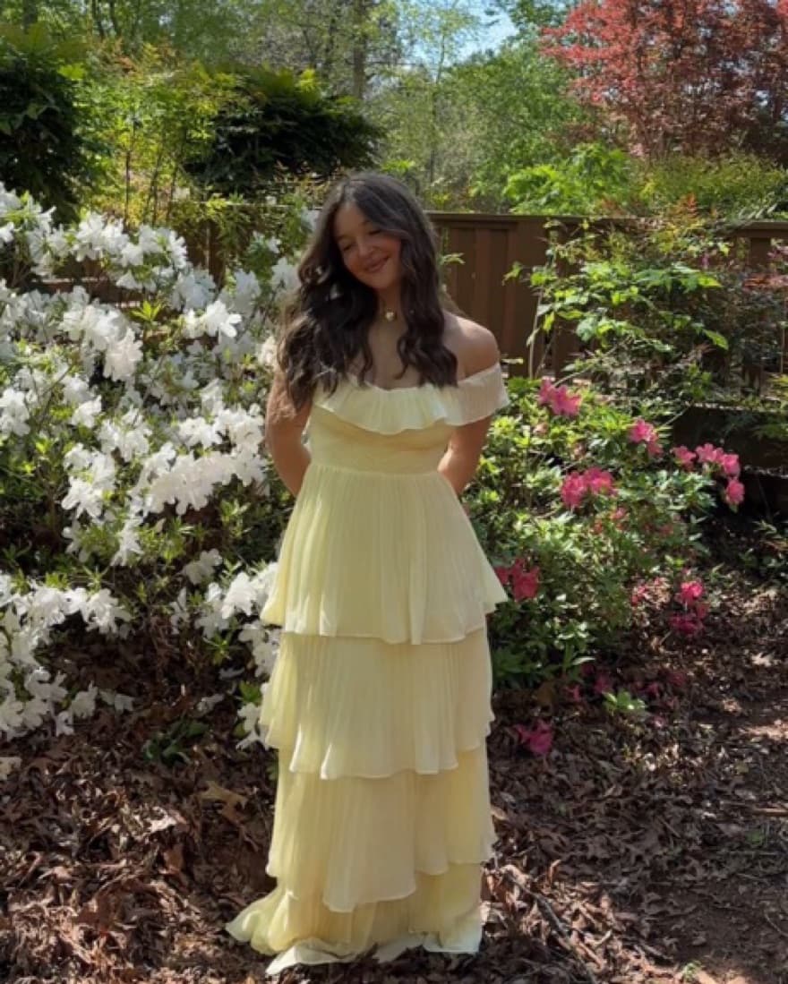 sold out light yellow formal dress  - Image 1