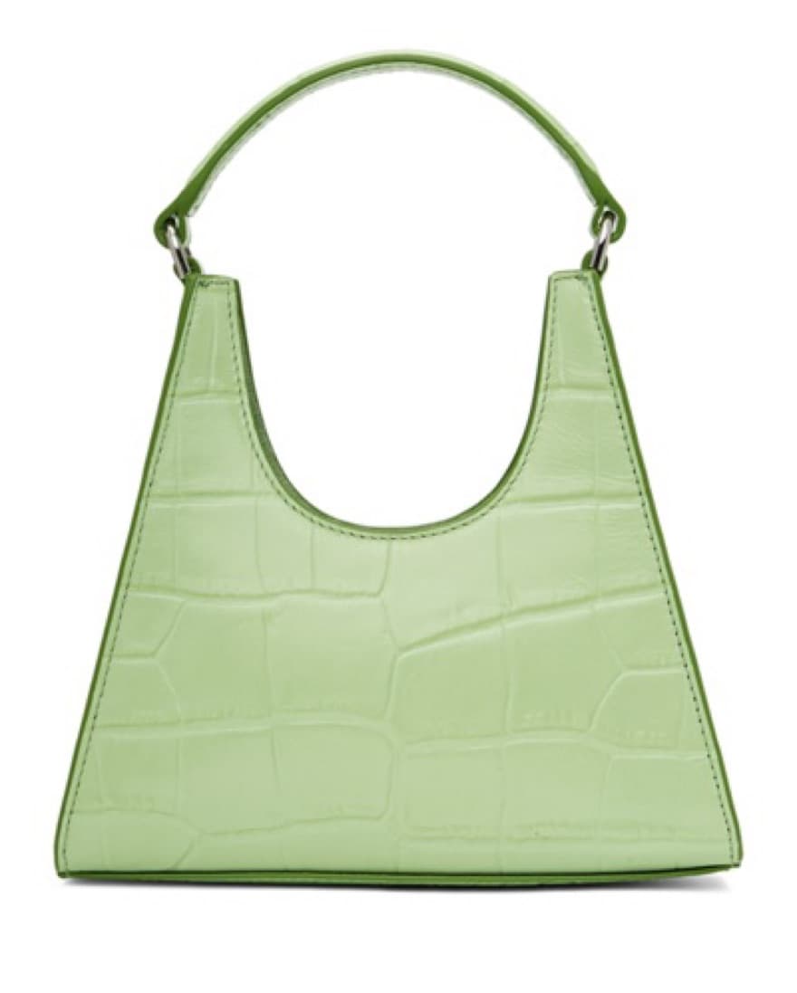 Staud Green Mini Croc Bag - Image 1