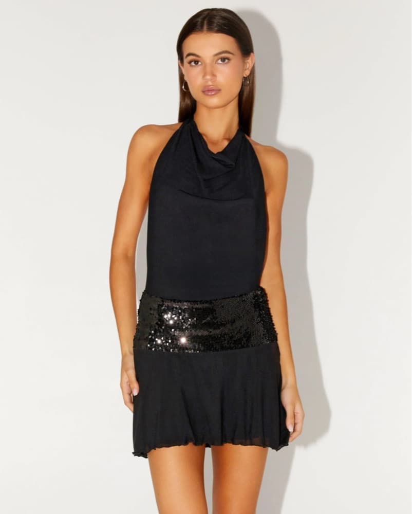 Sequin Halter Dress - Image 1