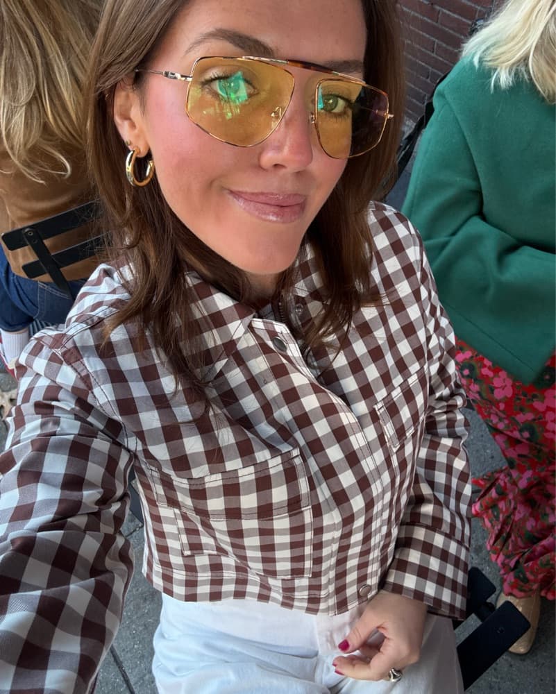 Brown Gingham Jacket  - Image 1
