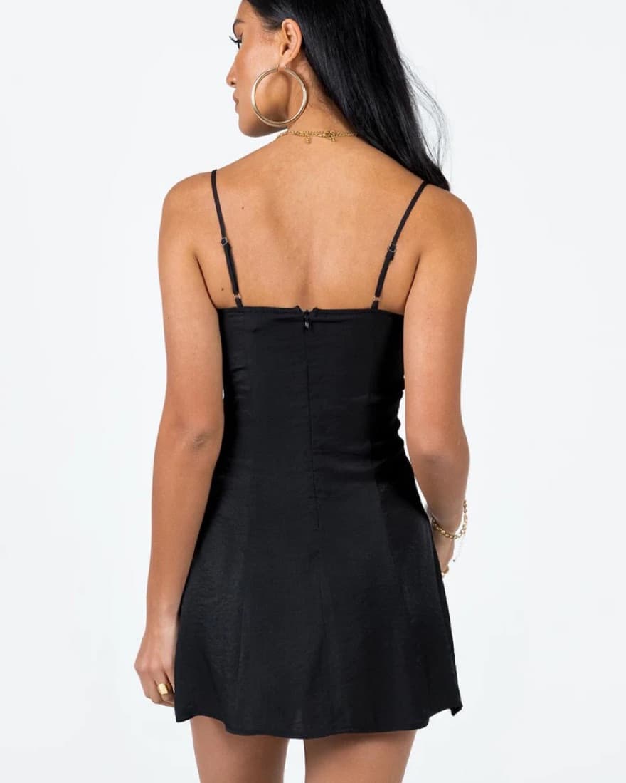 Floreto Mini Dress Black - Image 3