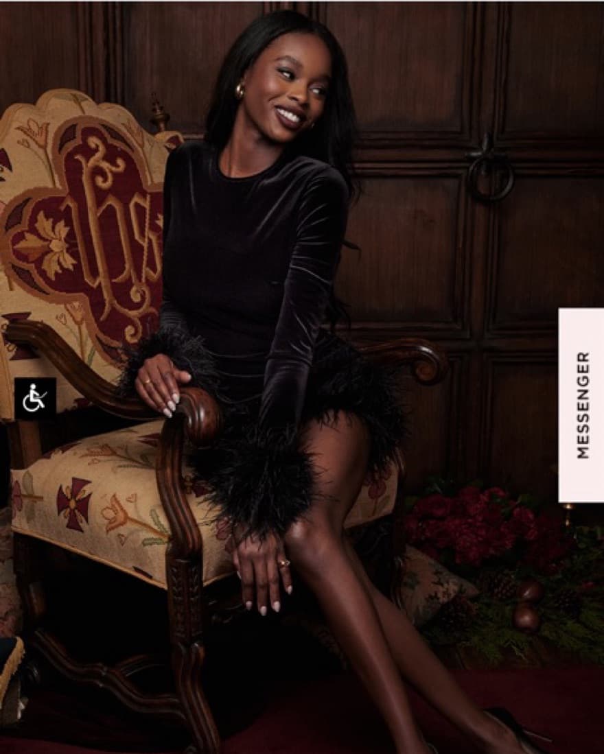 House Of CB - LAVINIA  BLACK VELVET MIN - Image 5