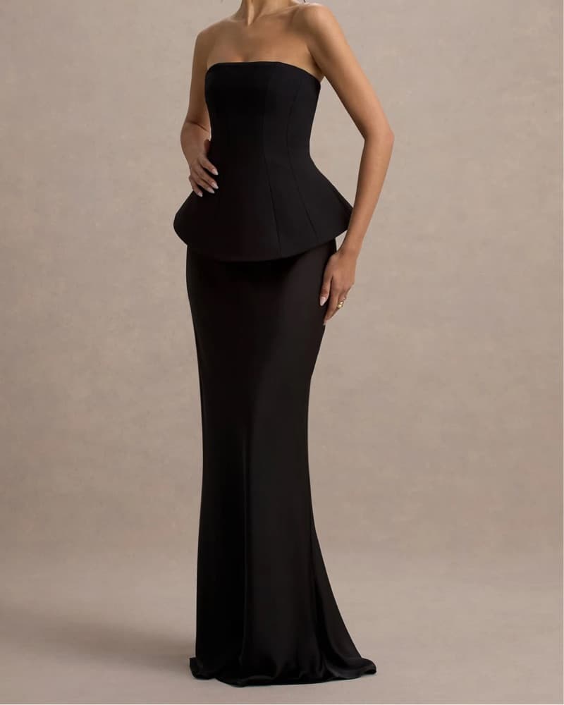 Black Strapless Club L London Dress - Image 1
