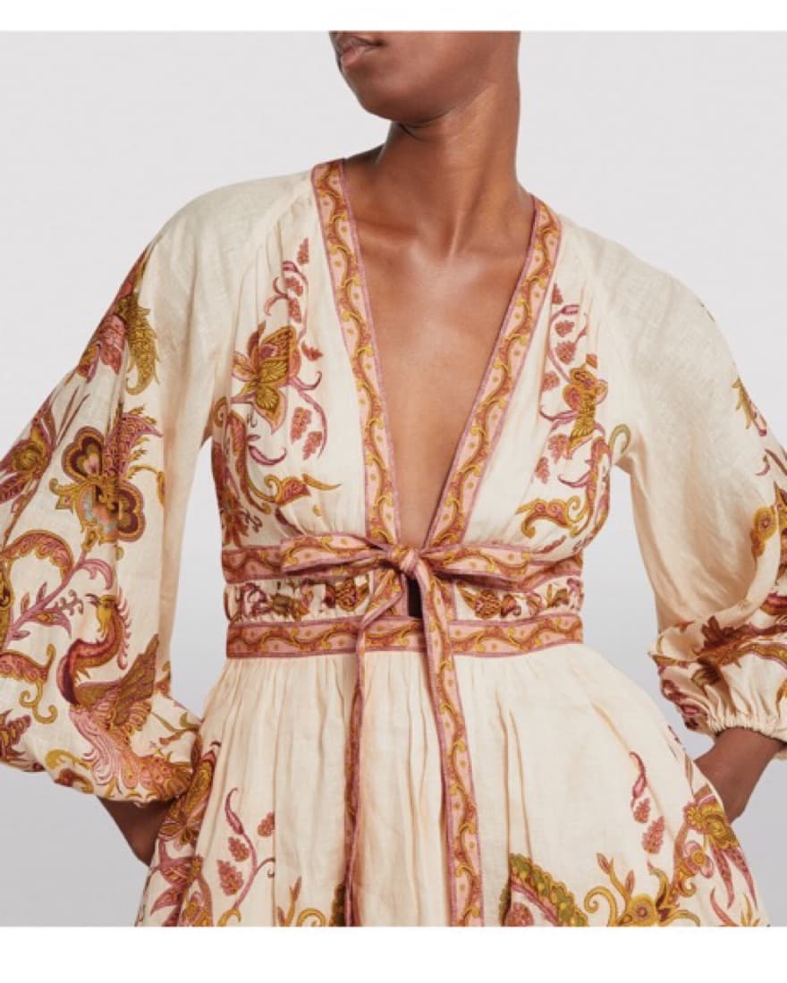 ZIMMERMANN Plunge-Neck Cassia Mini Dress - Image 1