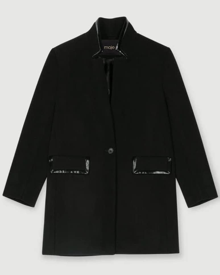 Maje Galiona Embellished Pocket Coat - Image 4