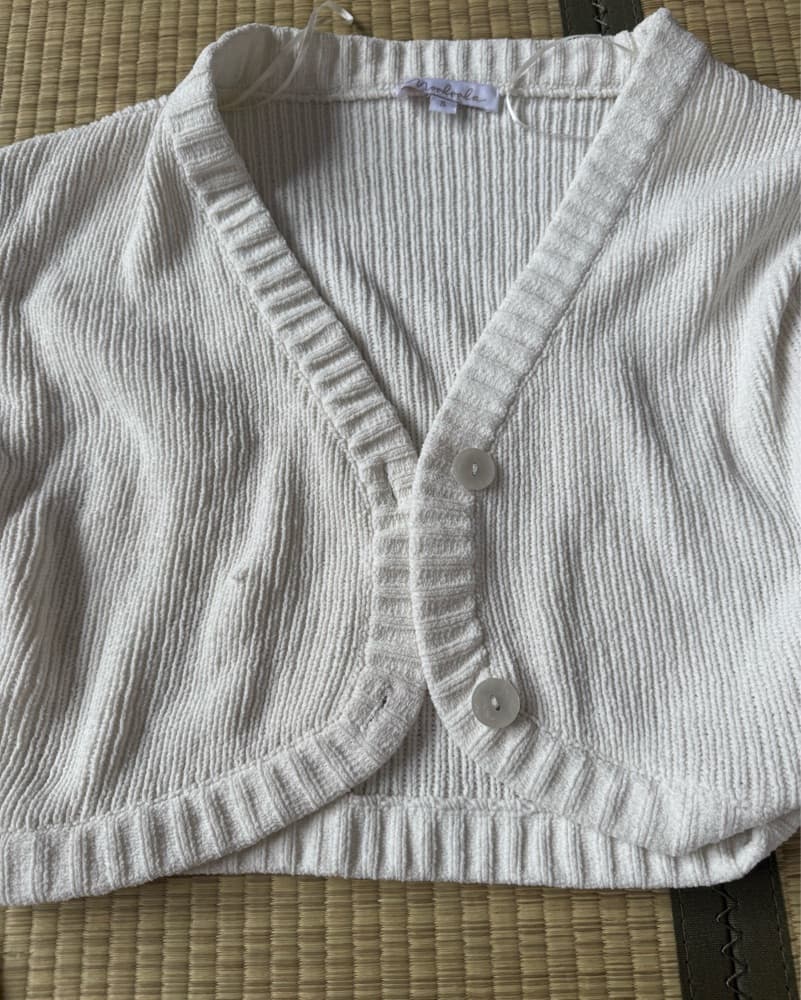 Cream White Cross Knitted Sweater - Image 4