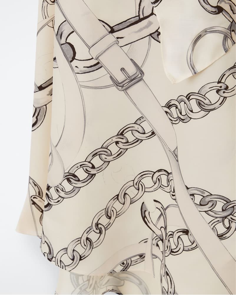 Cream Chain Print skirt  - Image 2