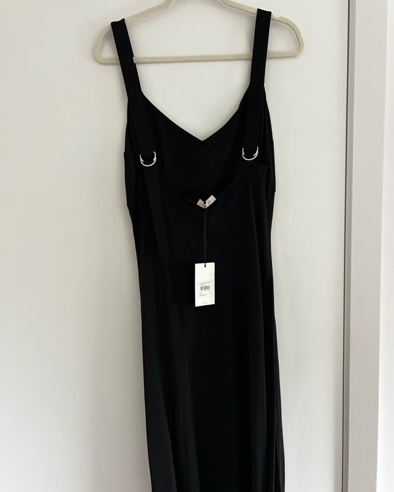 St Agni Ring Detail Maxi Dress - Black - Image 4