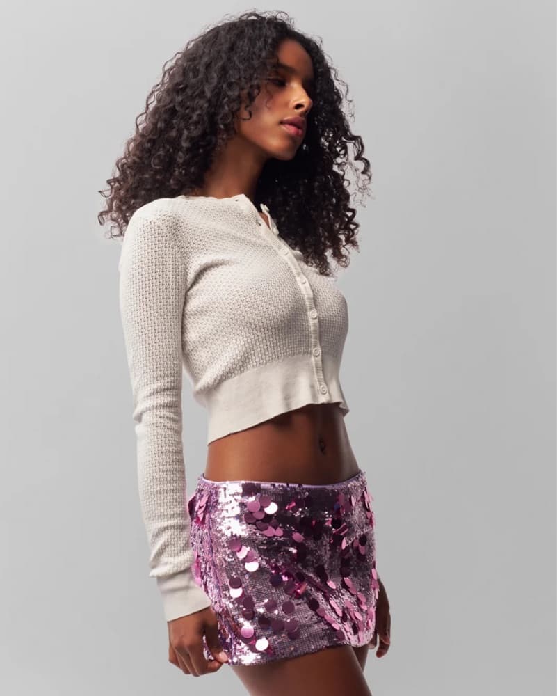 GUIZIO Lavender Sequin Skirt - Image 3