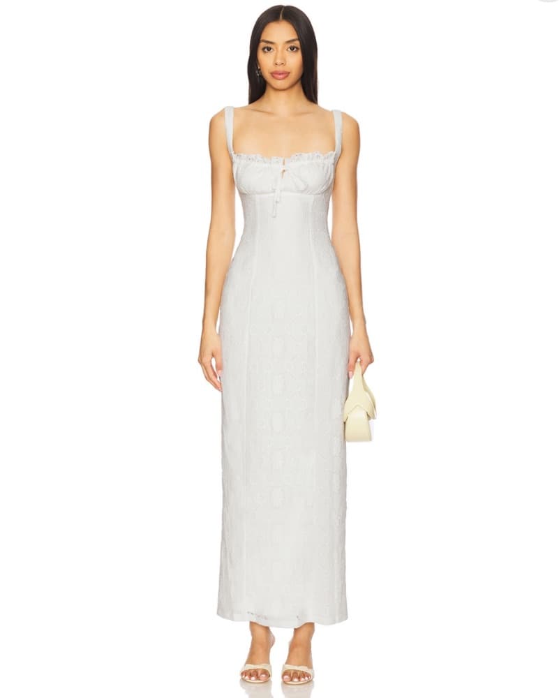 White Lace Maxi Dress - Image 1