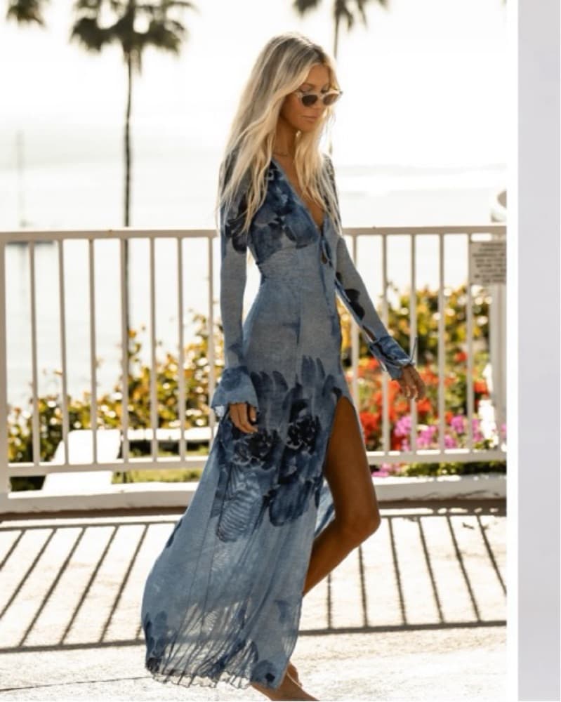 Resa Maxi Lennon Indigo Dress Sold Out - Image 2