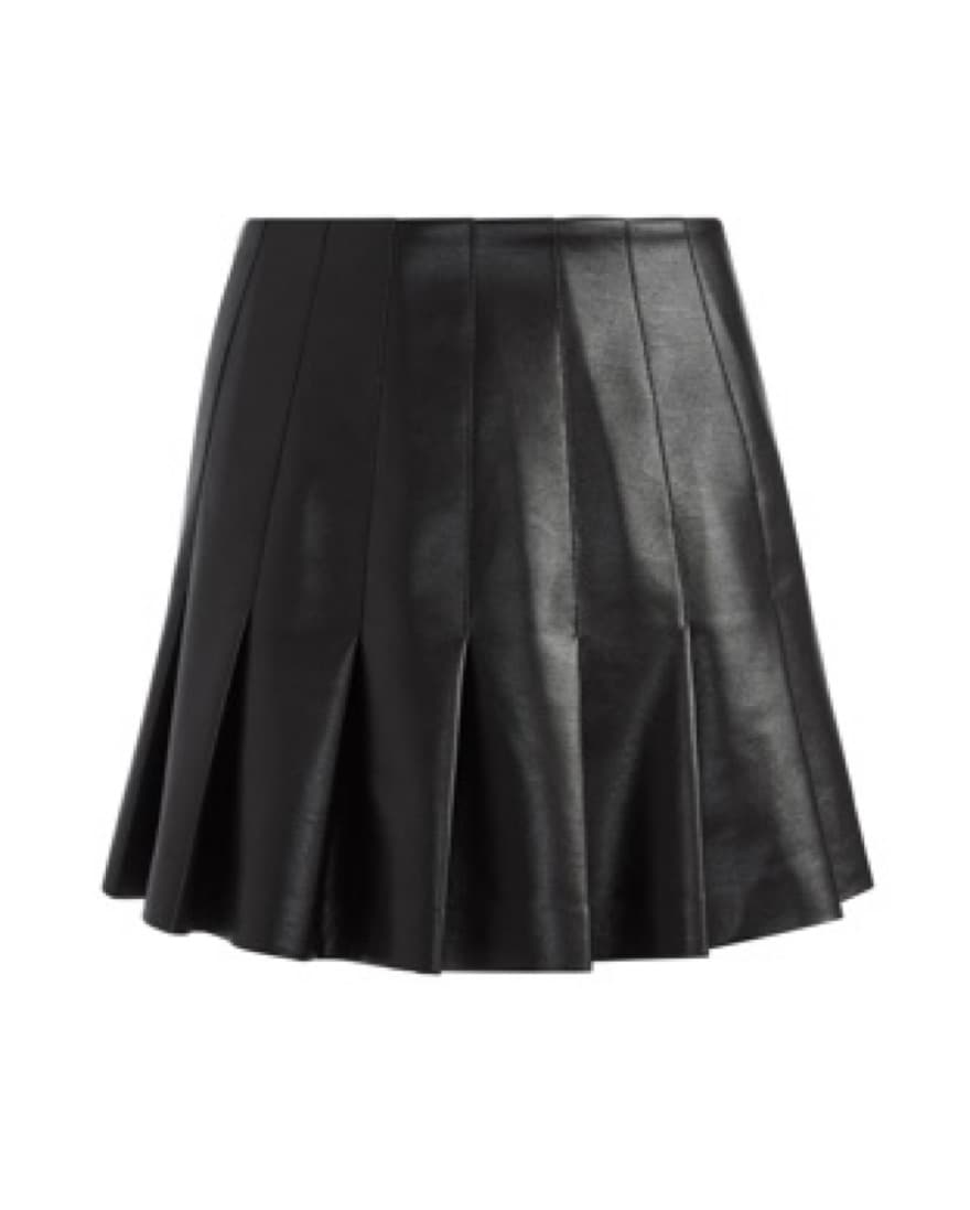 Alice + Olivia: Vegan Leather Mini Skirt - Image 4
