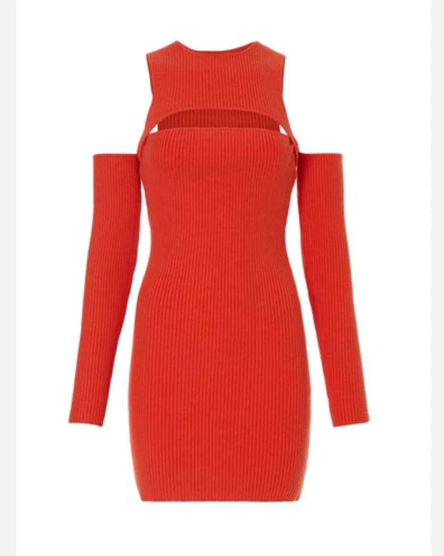Herve Leger Ribbed Mini Dress XS - Image 2