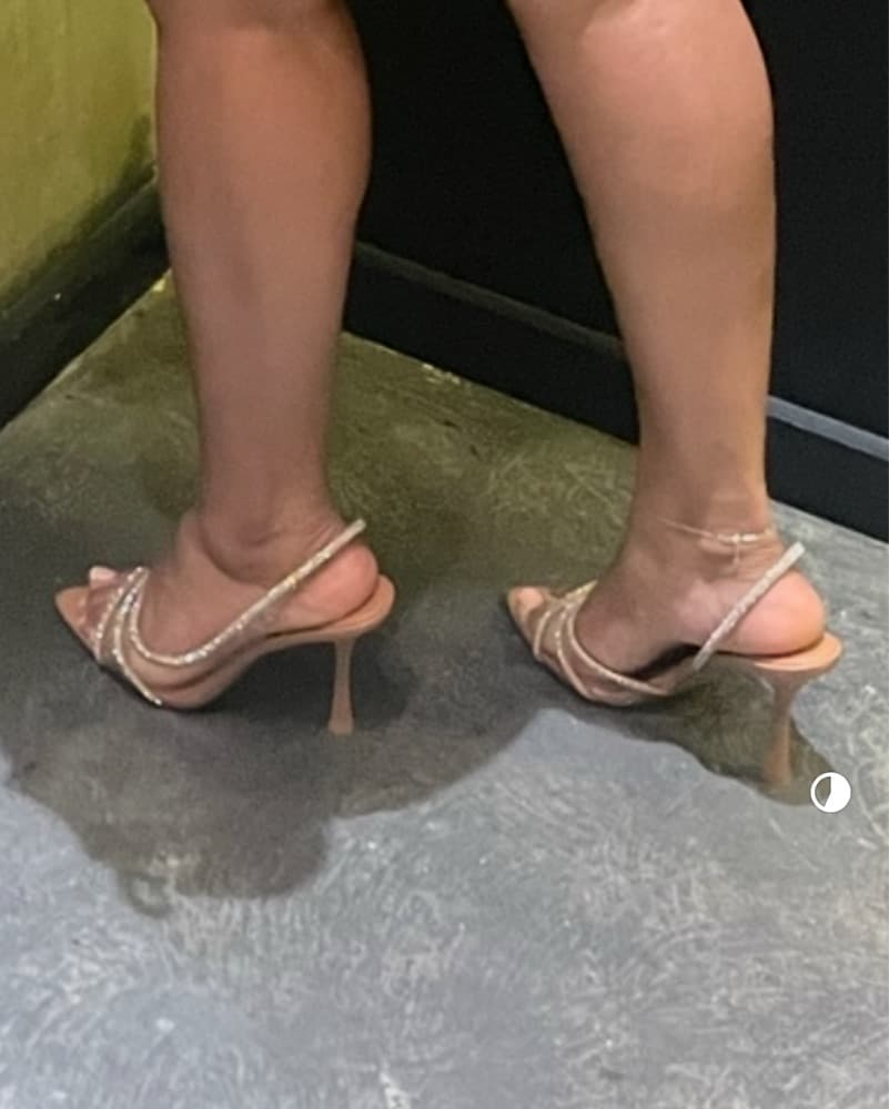 ZARA RHINESTONE VINYL HIGH HEEL SANDALS  - Image 3