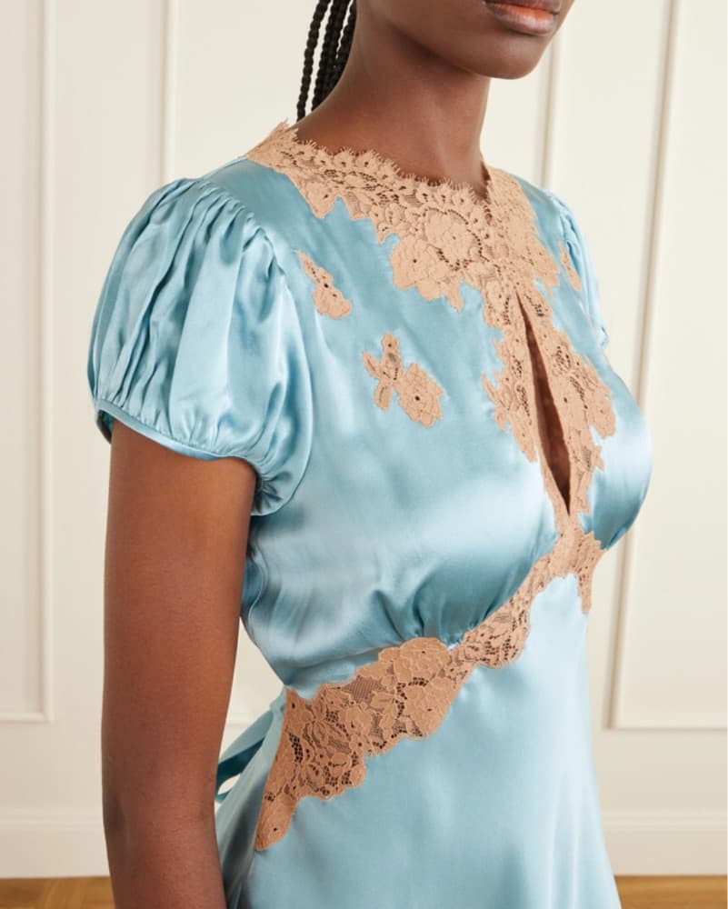 Doen Junia Lace-Trimmed Silk Dress - Image 5
