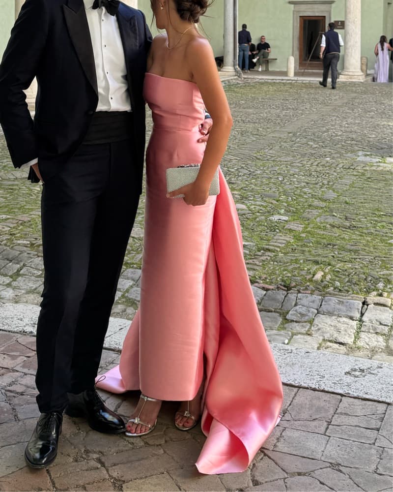 Solace London Strapless Pink Dress Gown - Image 5