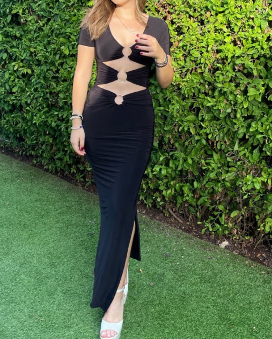 Black Cutout Dress - Image 1
