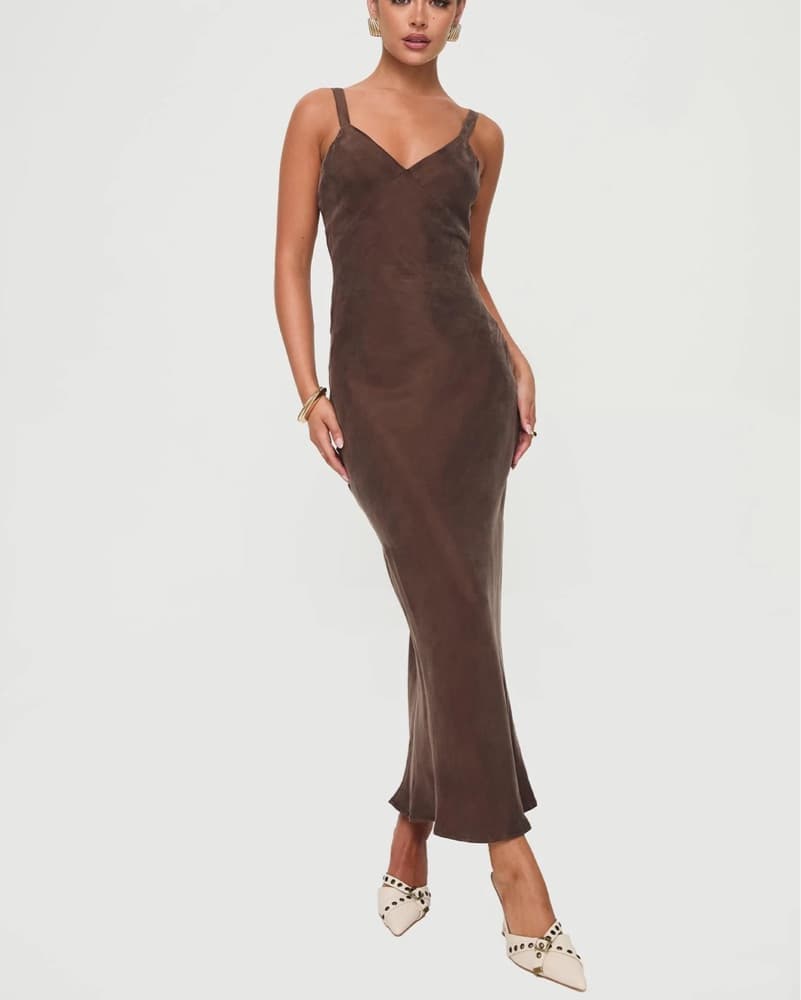 Princess Polly Brown Maxi Dress  - Image 3