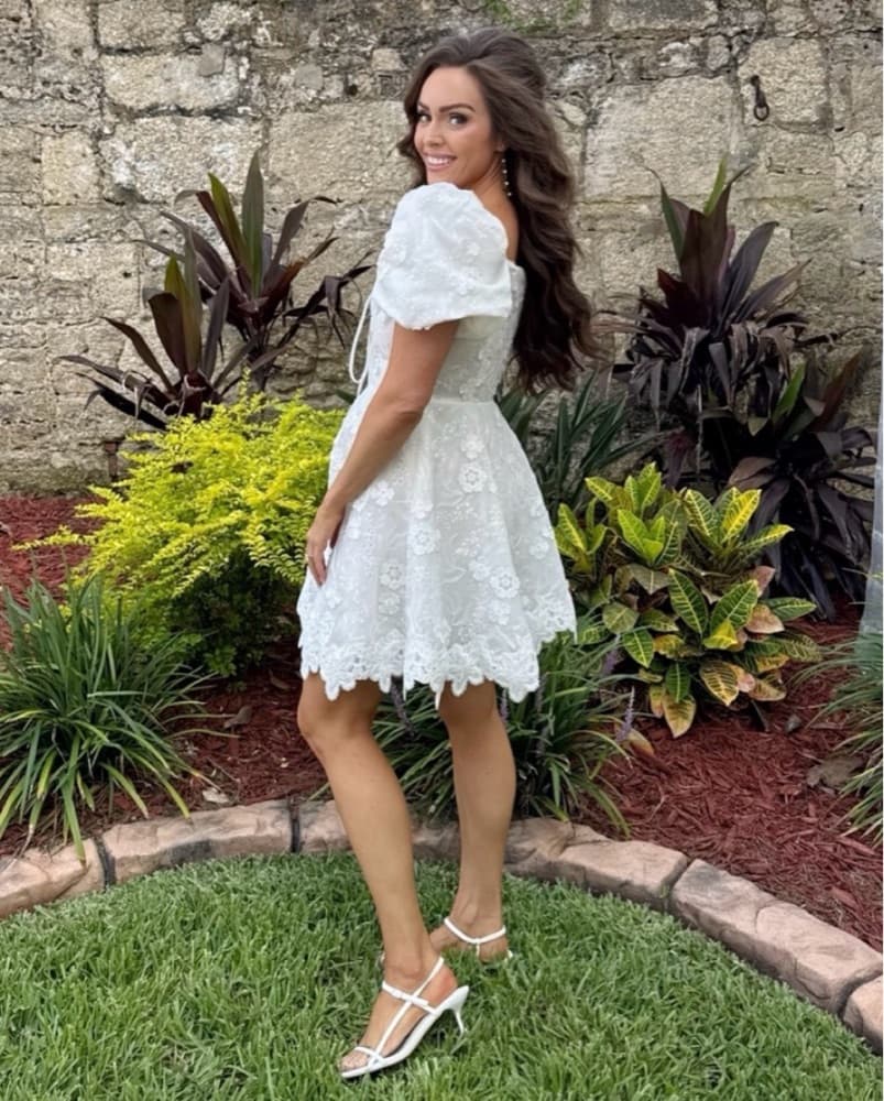 Elliatt White Lace Dress - Image 2