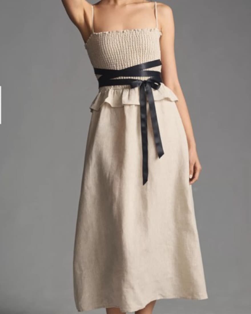 Reformation Miles Linen Midi Dress - Image 1