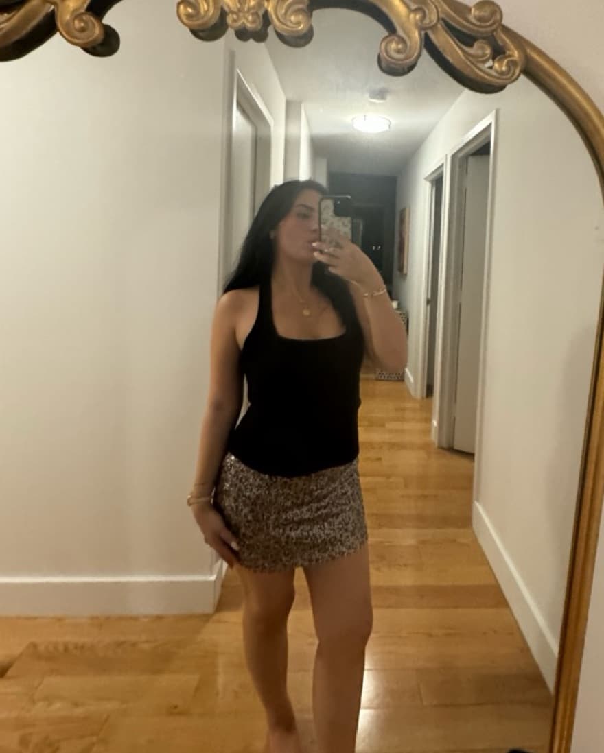 Zara Sequin Leopard Skirt - Image 5