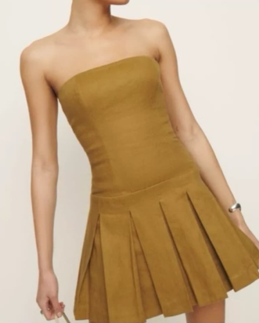 Reformation Isabeli Linen Dress - Ginger - Image 1