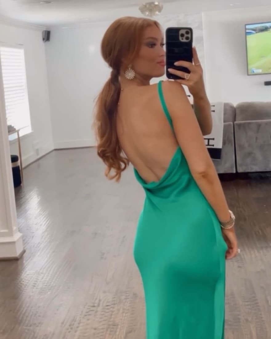 Meshki Cowl Neck Backless Formal Gown - Image 3