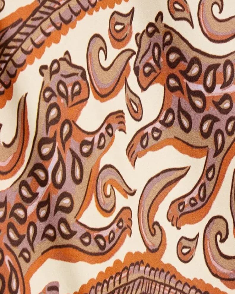 Farm Rio Burgundy Paisley Midi Dress - Image 2