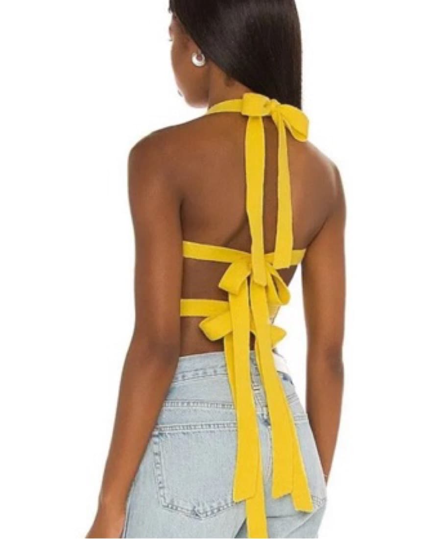 Danielle Guizio Knit Tank Tie Back - Image 2