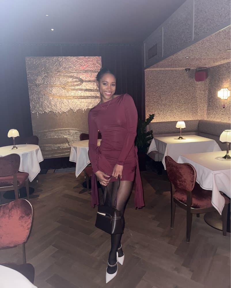 Lioness Glory Mini Dress Burgandy - Image 1