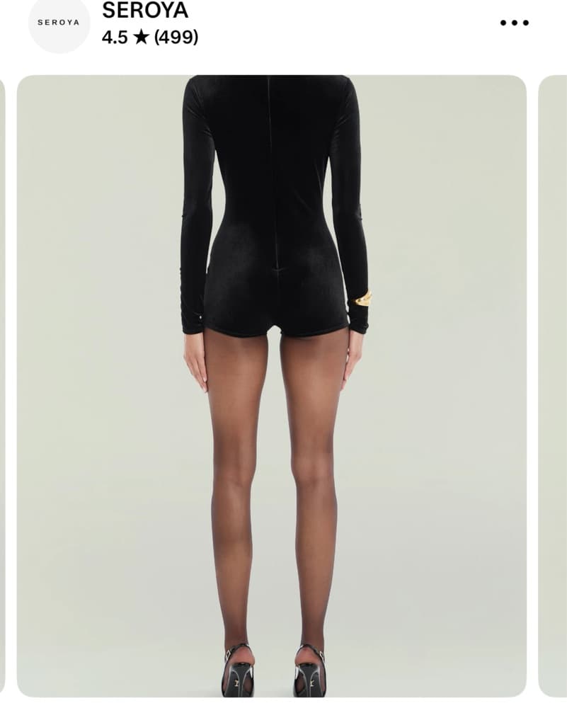 SER.O.YA  Velvet Romper - Image 3