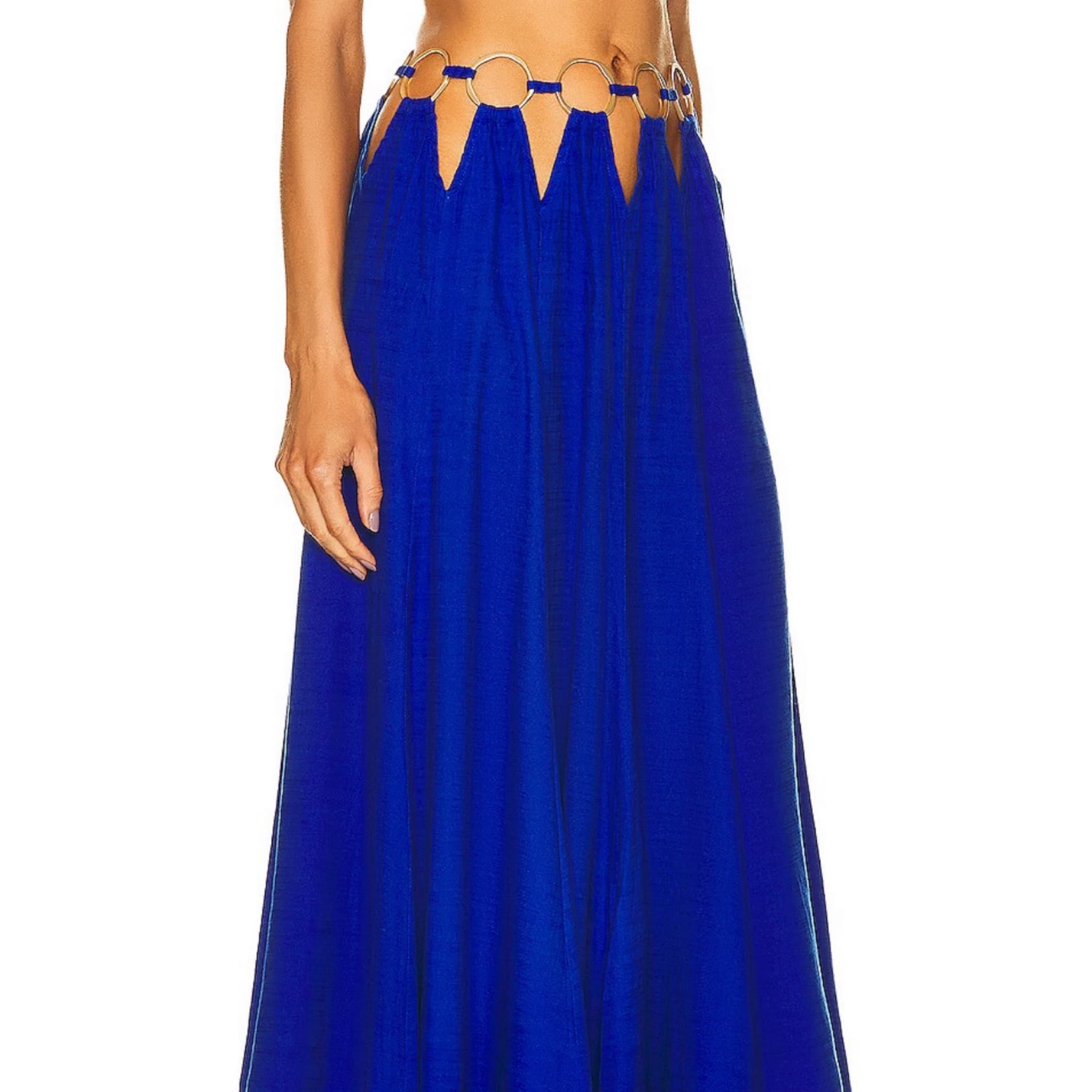 Cult Gaia Blue Midi Skirt  - Image 3