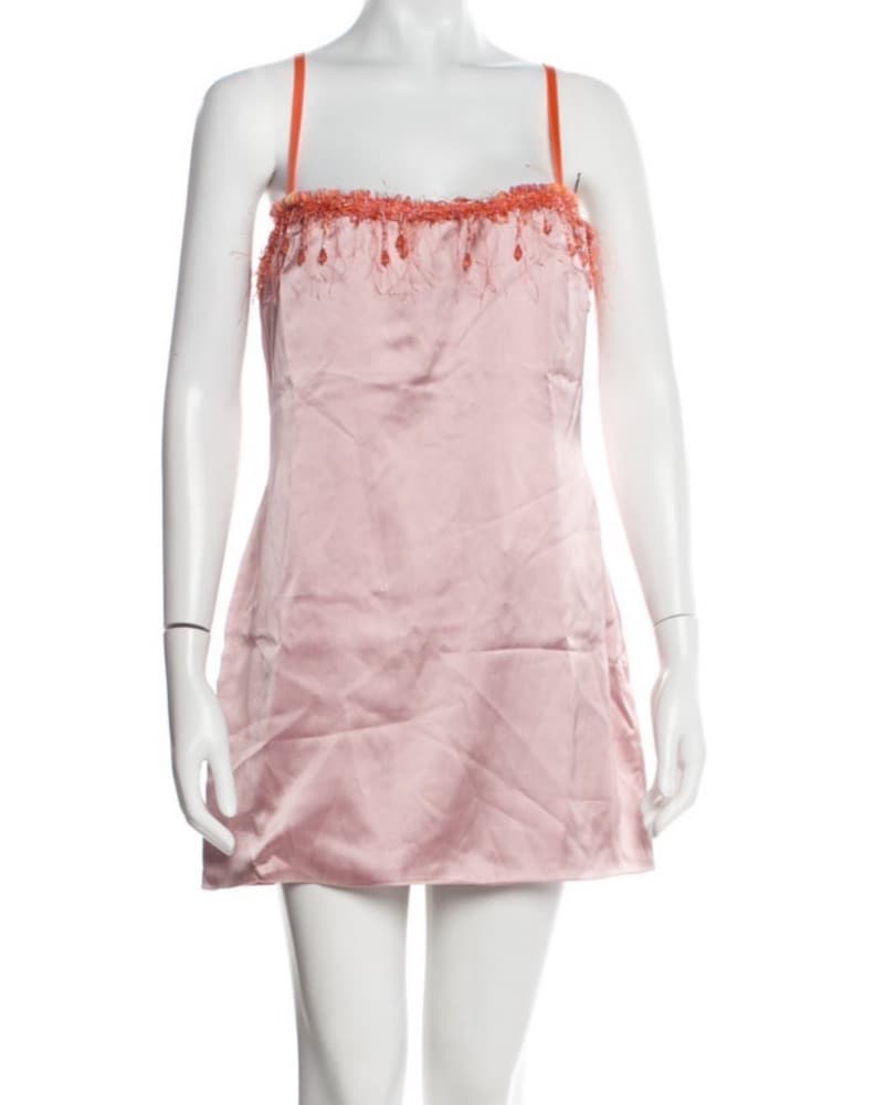 Square Neckline Mini Dress - Image 1