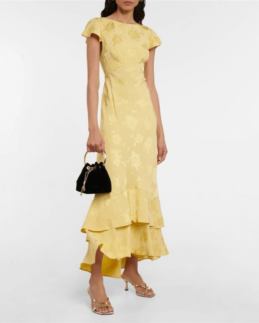 Butter Yellow Rixo London Poppy Dress - Image 3