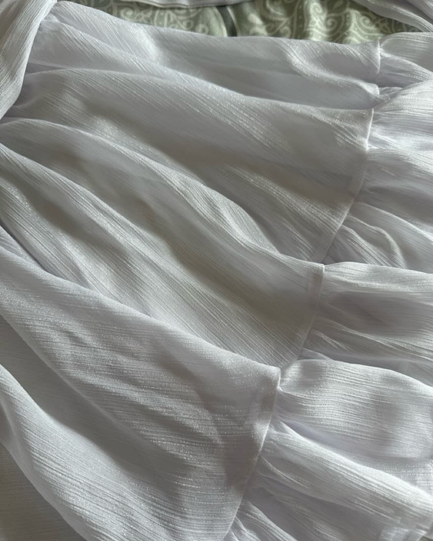 Lucy In The Sky White Shimmer Dress - Image 4