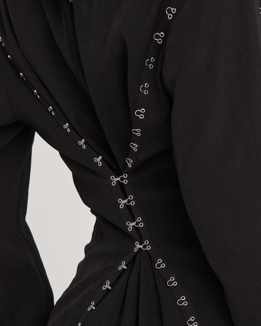 BUTTON FRONT HOOK BLAZER DRESS - Image 4