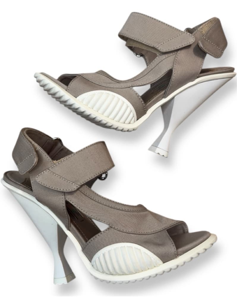 Chic Prada Canvas Sandals - Image 3