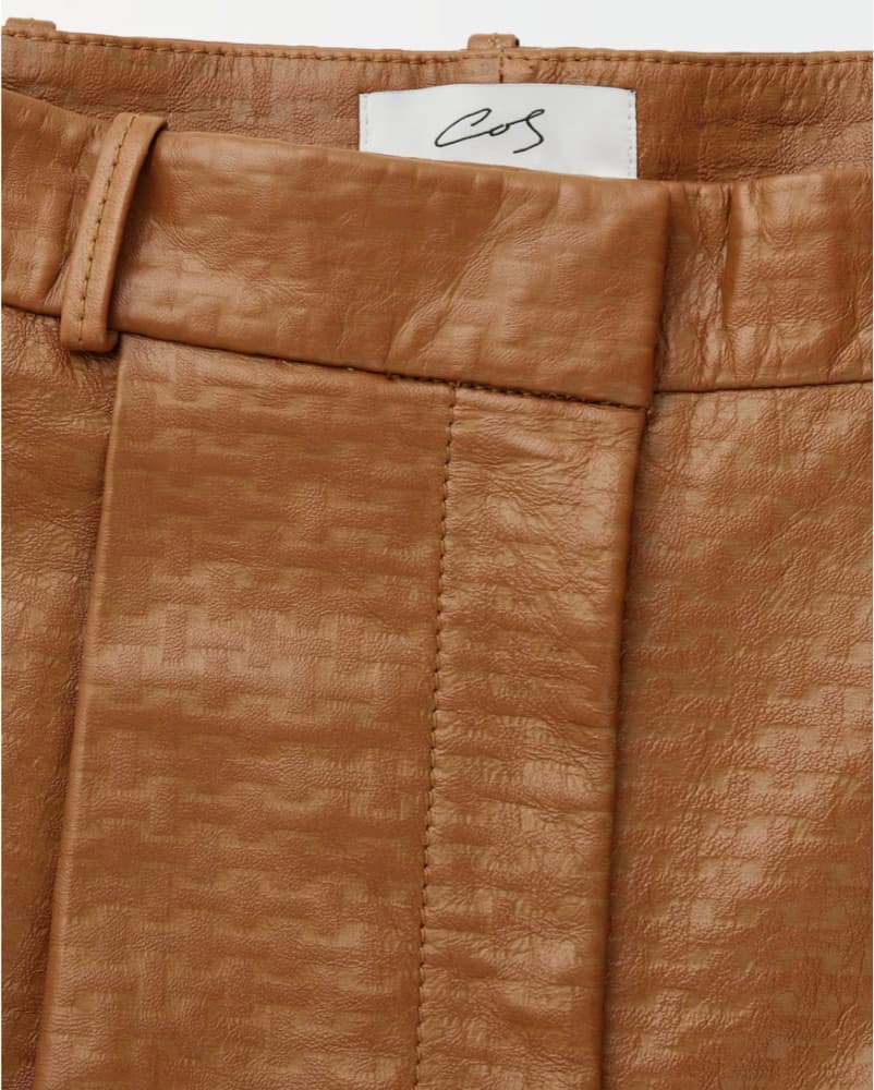 THE EMBOSSED-LEATHER BERMUDA SHORTS - Image 3