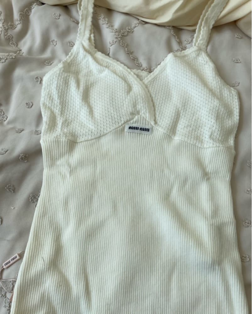Miu Miu Ribbed Knit Tank - Image 2