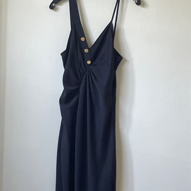 Sandro Black Dress, Size 38 - Image 3