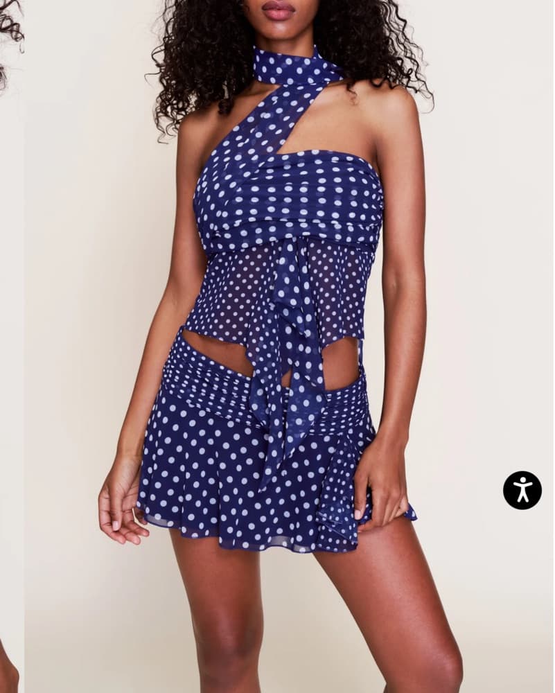 Guizio Polka Dot Set In Navy - Image 1