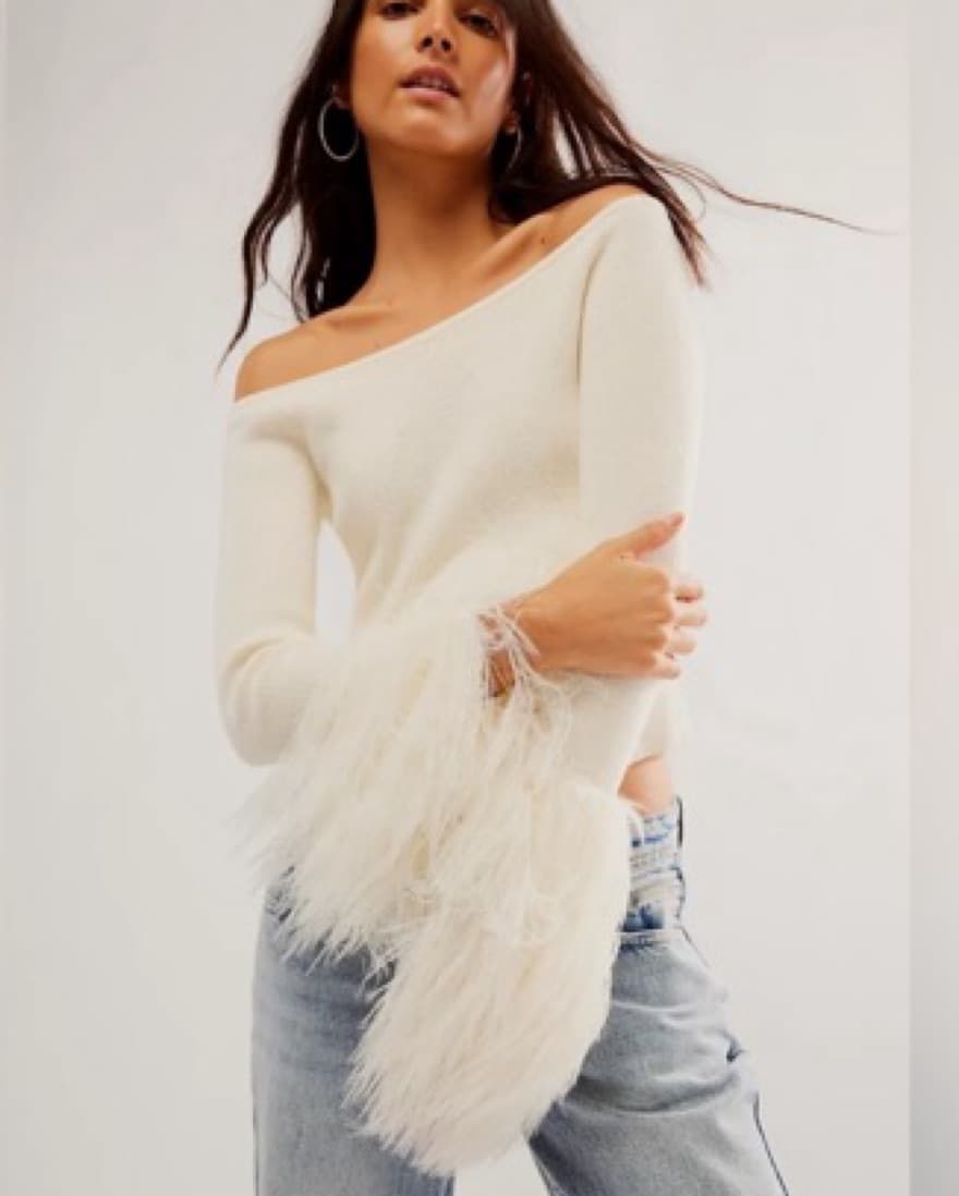 Off The Shoulder Sweater  - Image 1